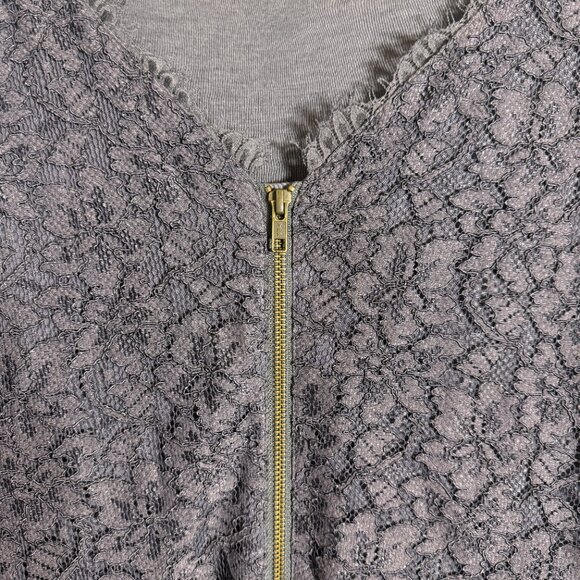 Diane Von Furstenberg DVF Zarita Lace Mini Dress Women's 8 Gray Cocktail Party - Picture 11 of 15